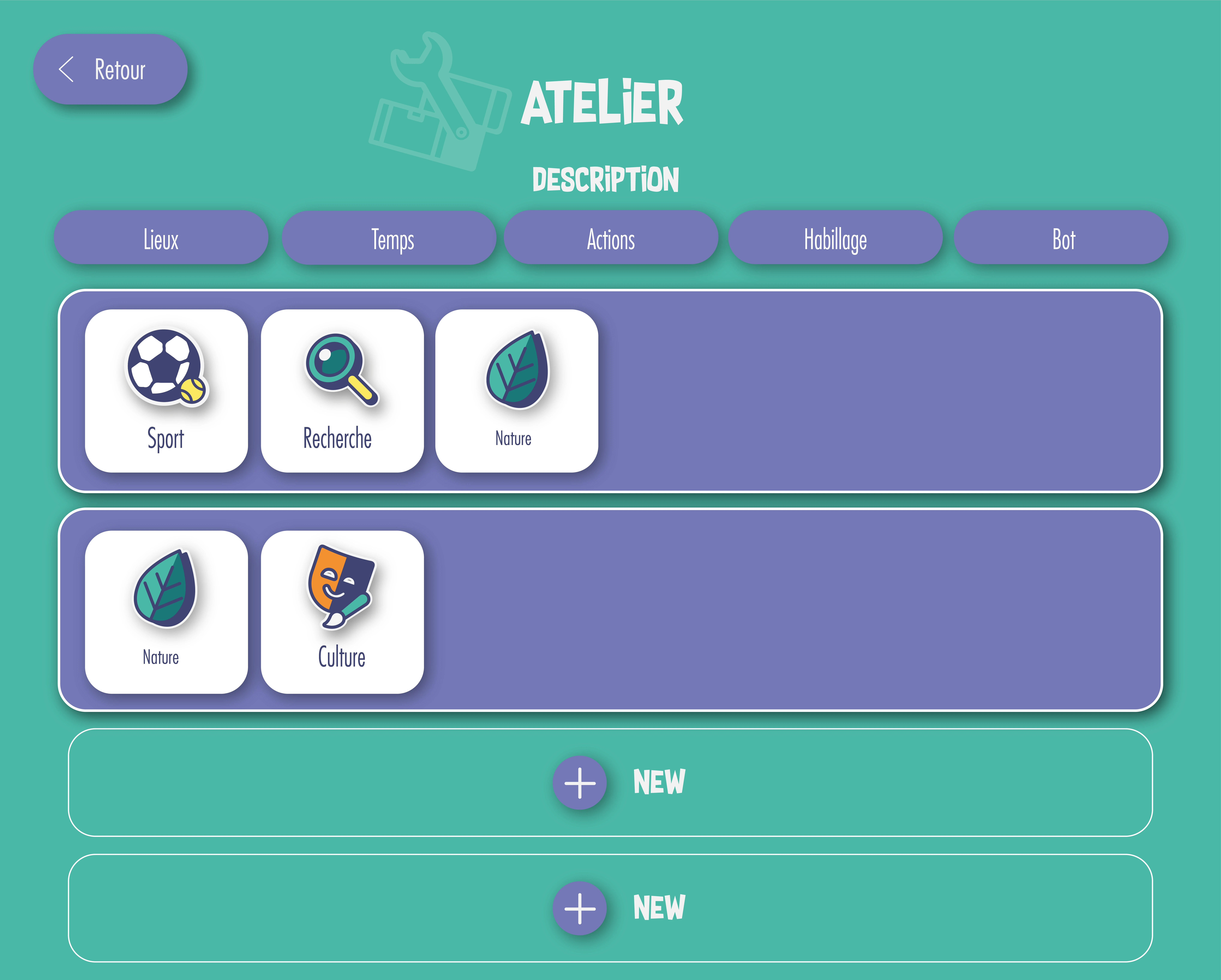 Atelier de création